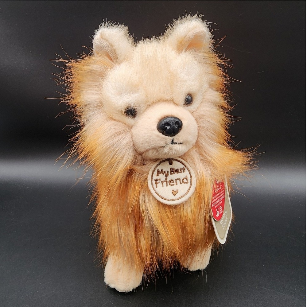 Hallmark Small Orange Pomeranian Dog Plush My Best Friend Fluffy Realistic Puppy
